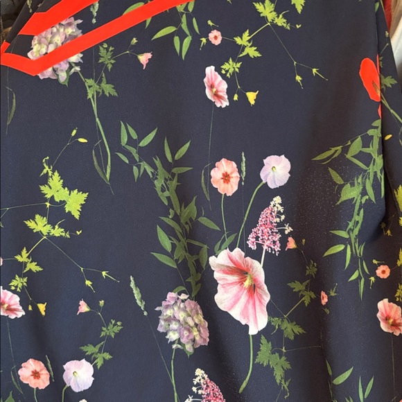 Ted Baker Navy and Red Floral Blouse - Picture 8 of 8